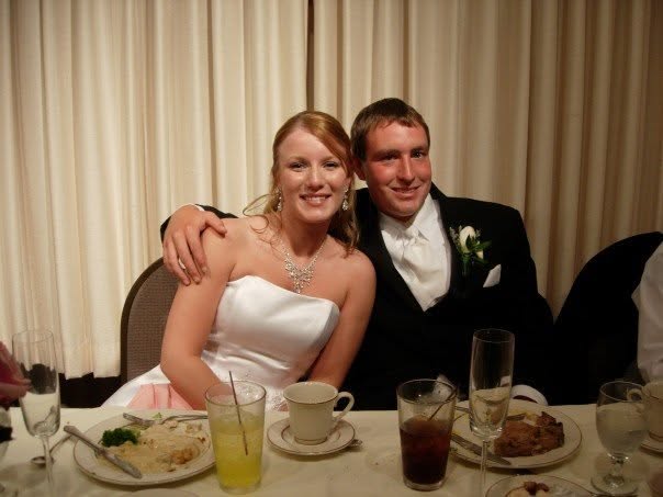 Matt and Danielle on their wedding day